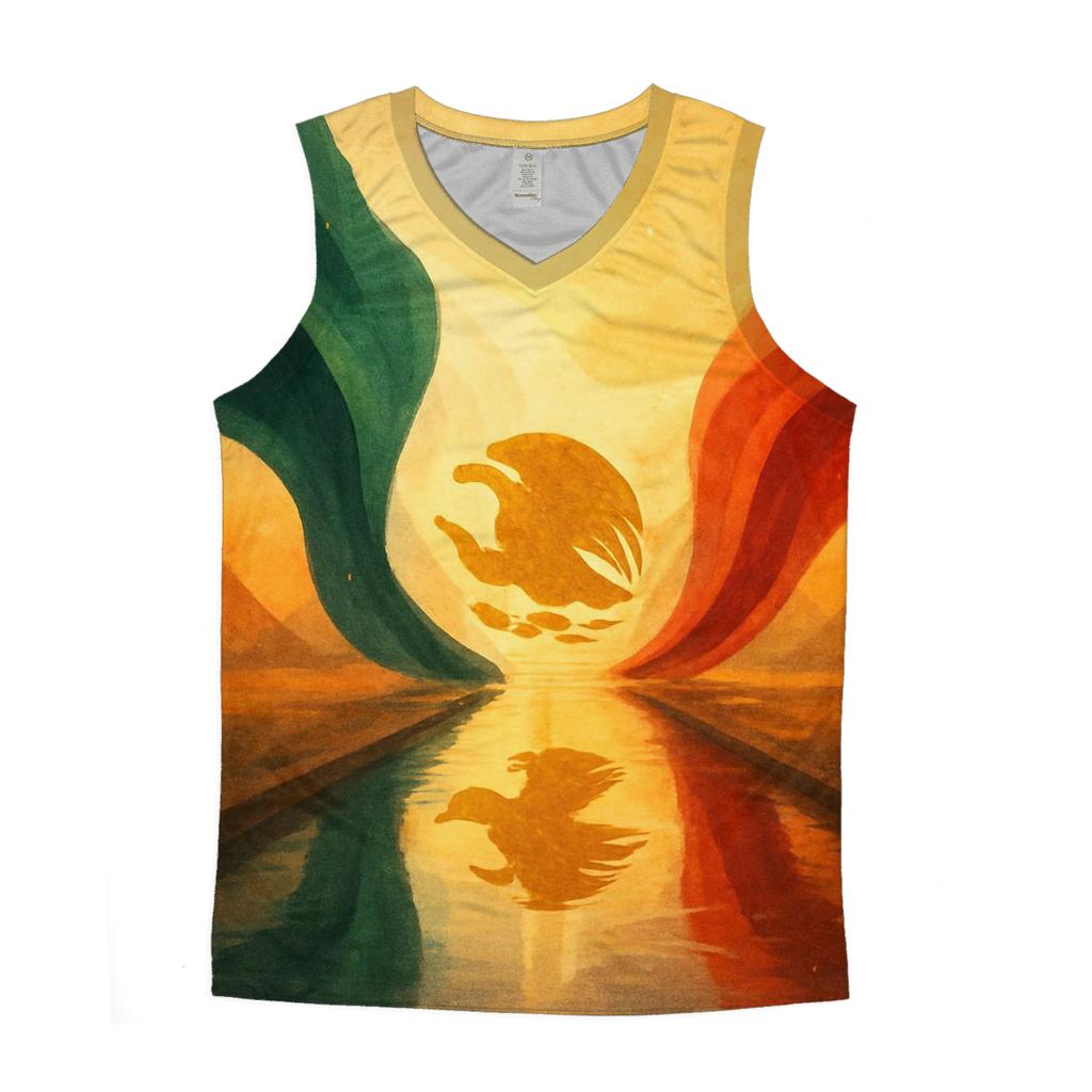 Aztec Sun Reflection cotton sleeveless tops