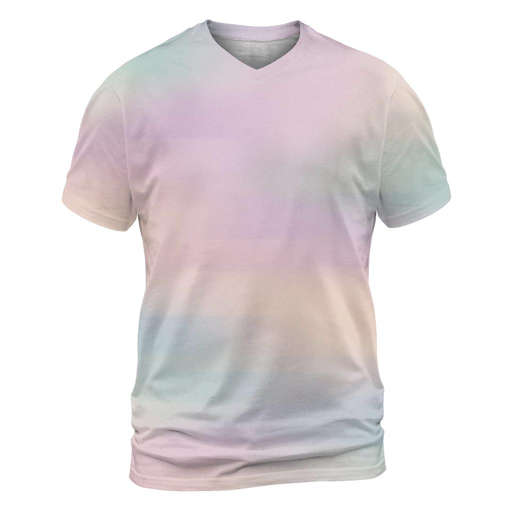 Pastel Mirage artistic all-over print tops