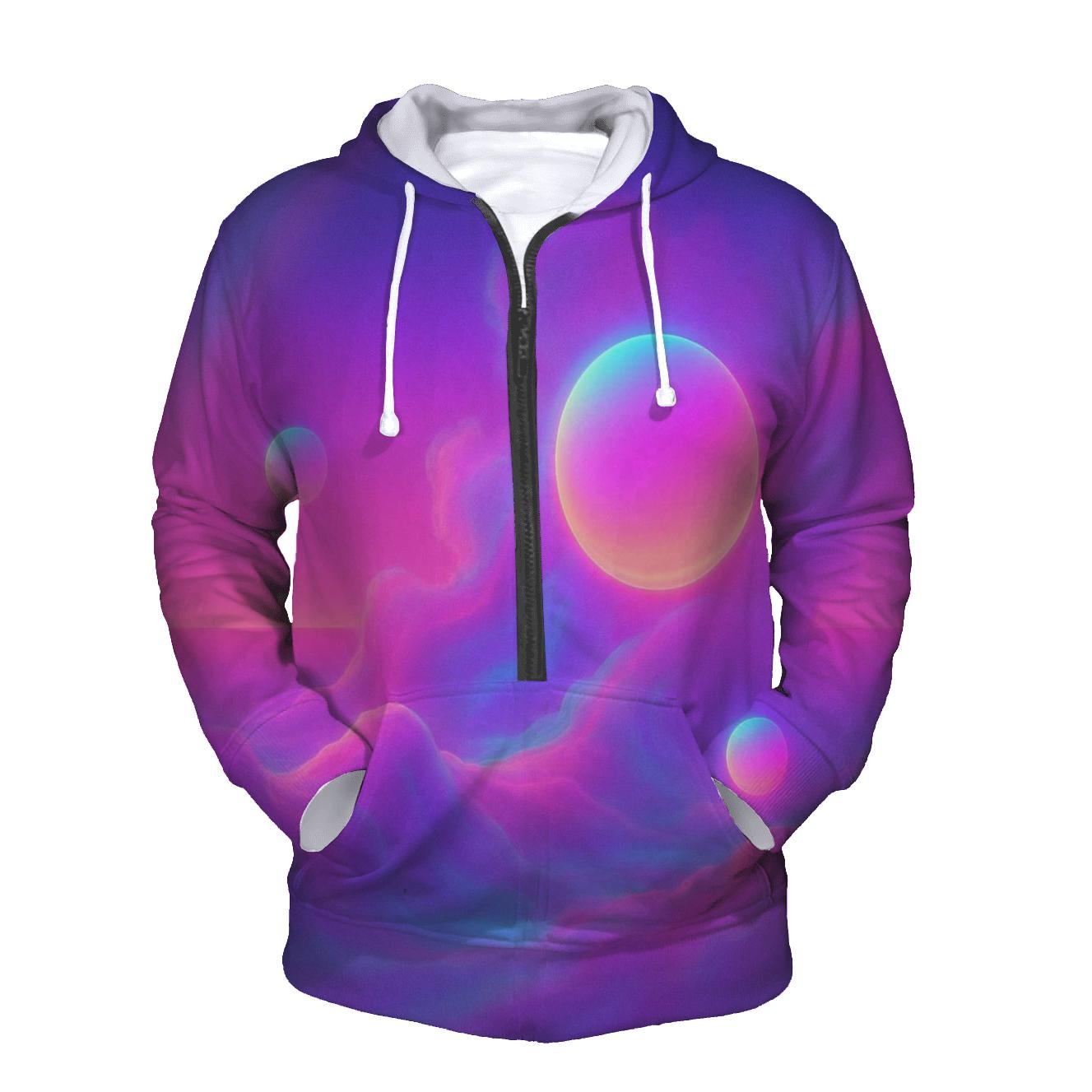 Nebula Silk Drift printed hoodies