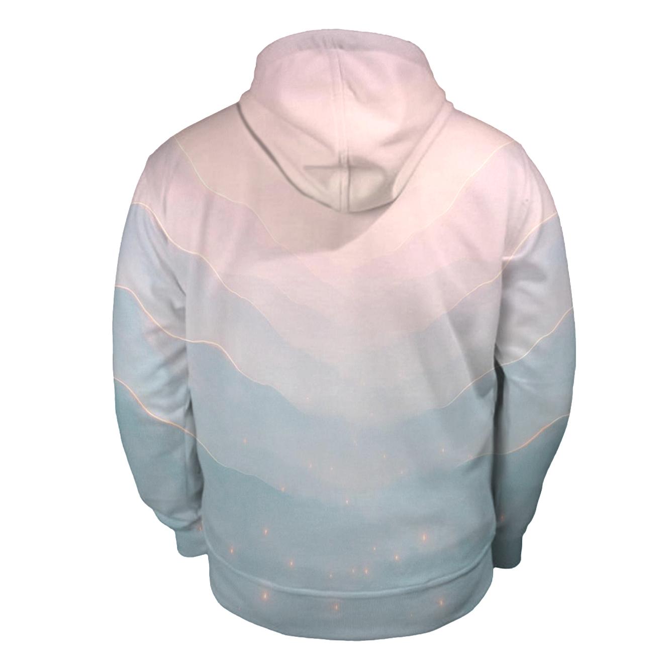 Pastel Mountain Echo printed hoodies