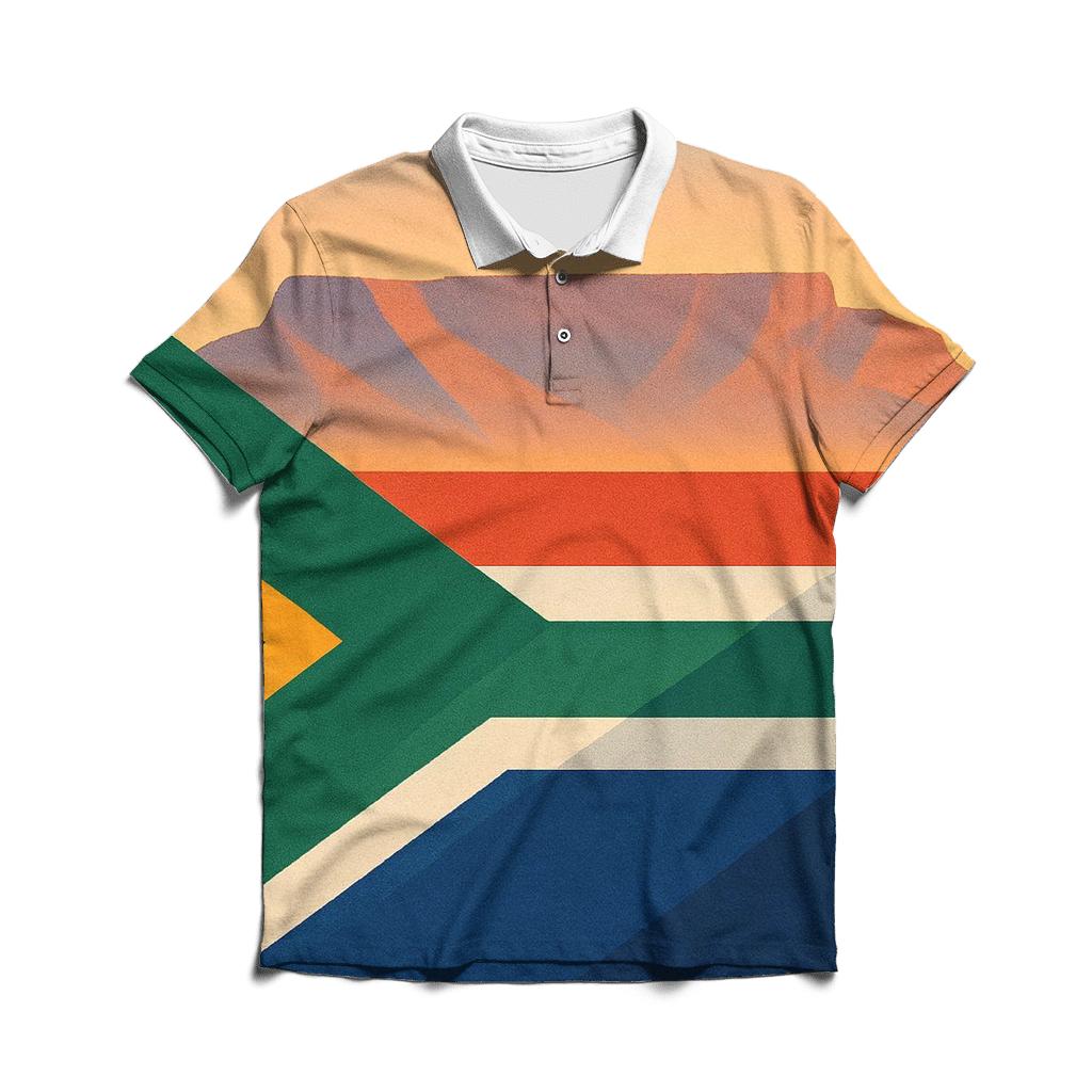 Rainbow Nation Mosaic embroidered polo tops