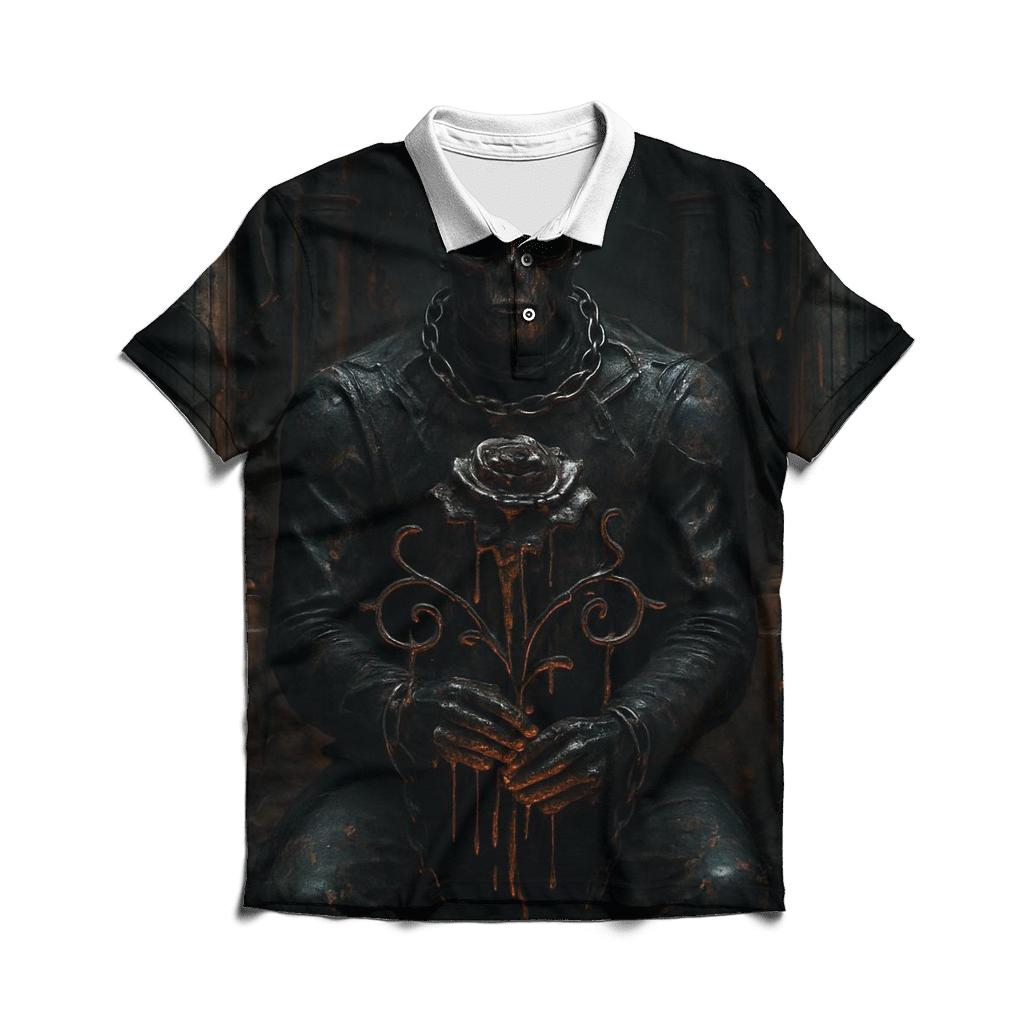 Revenant Iron Rose embroidered polo tops
