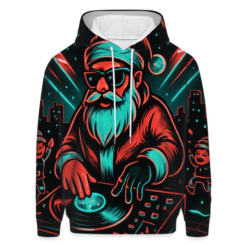 Neon Claus Street Beat embroidered hoodies