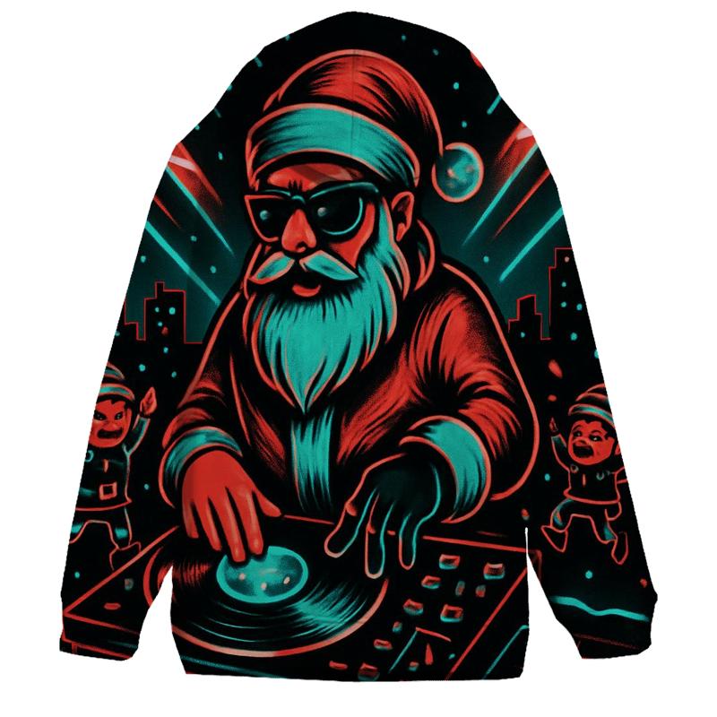 Neon Claus Street Beat embroidered hoodies