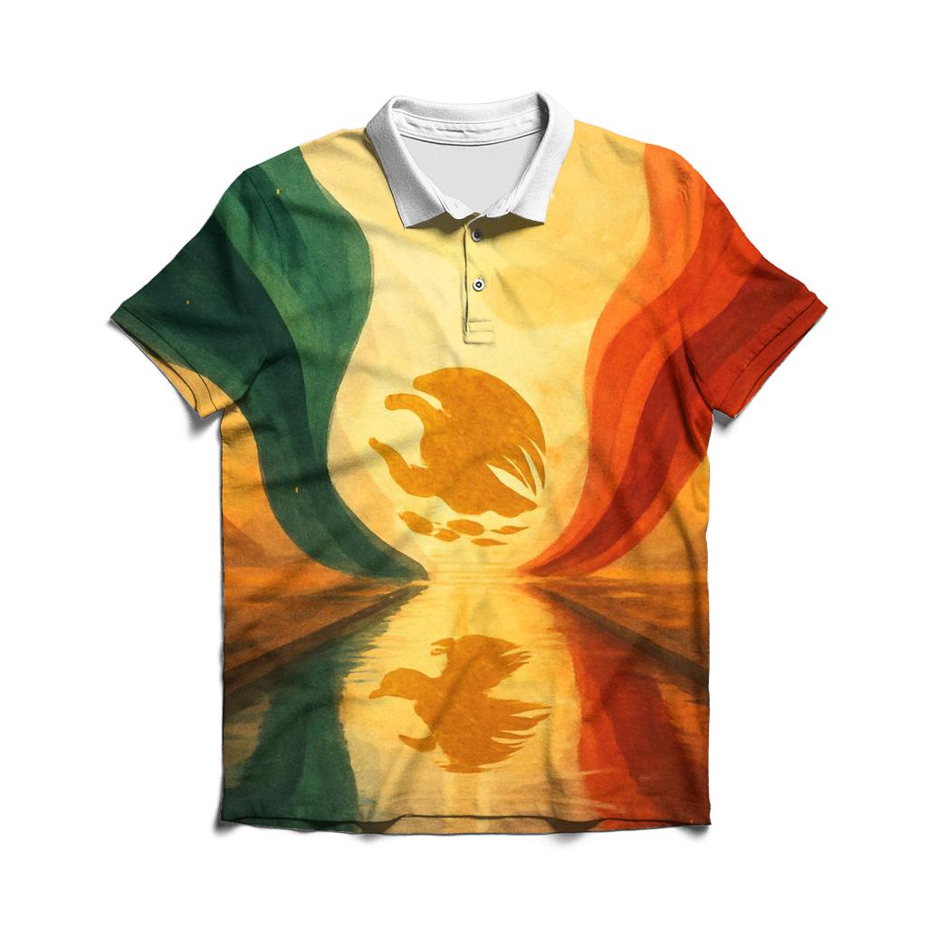 Aztec Sun Reflection casual sports polo shirts