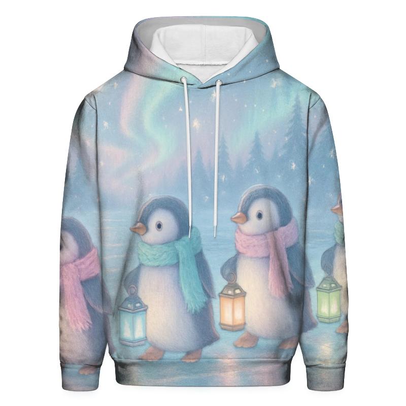 Penguin Lantern Parade embroidered hoodies