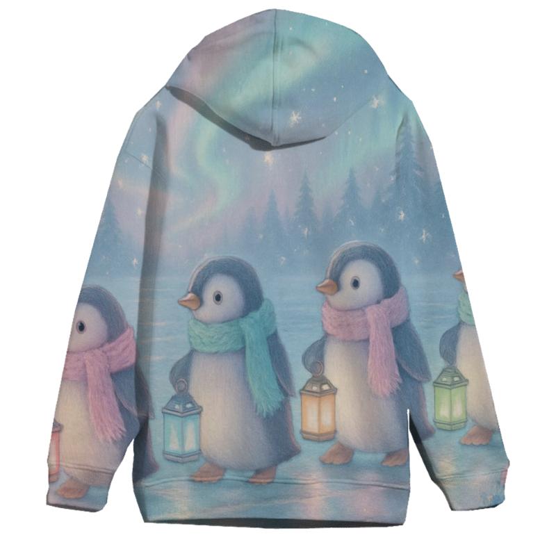Penguin Lantern Parade embroidered hoodies