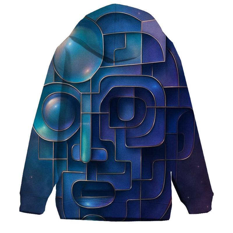 Chromatic Orb Maze printed hoodies