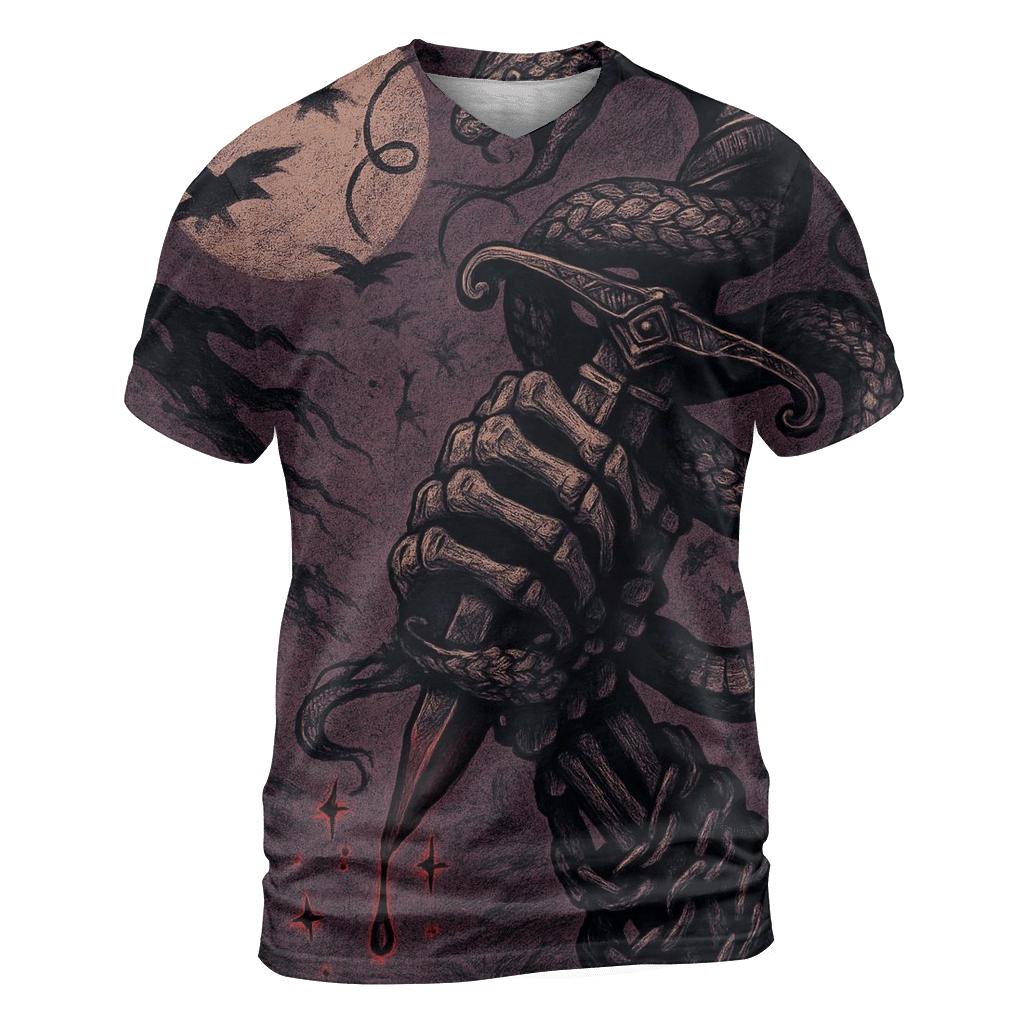 Serpent And Dagger Nocturne artistic all-over print tops