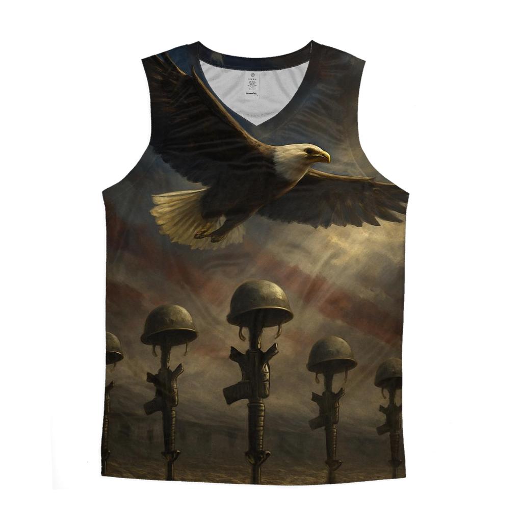 Eagle Over Quiet Watch custom tank tops