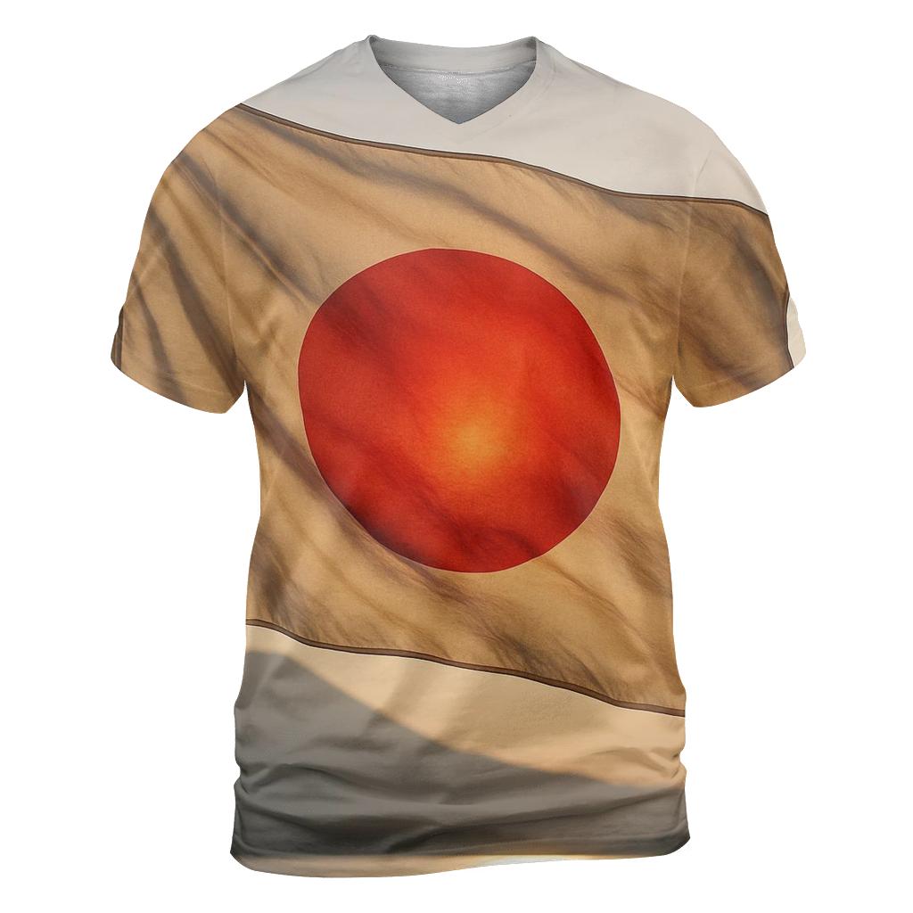 Rising Sun Fabric Wave designer pattern shirts