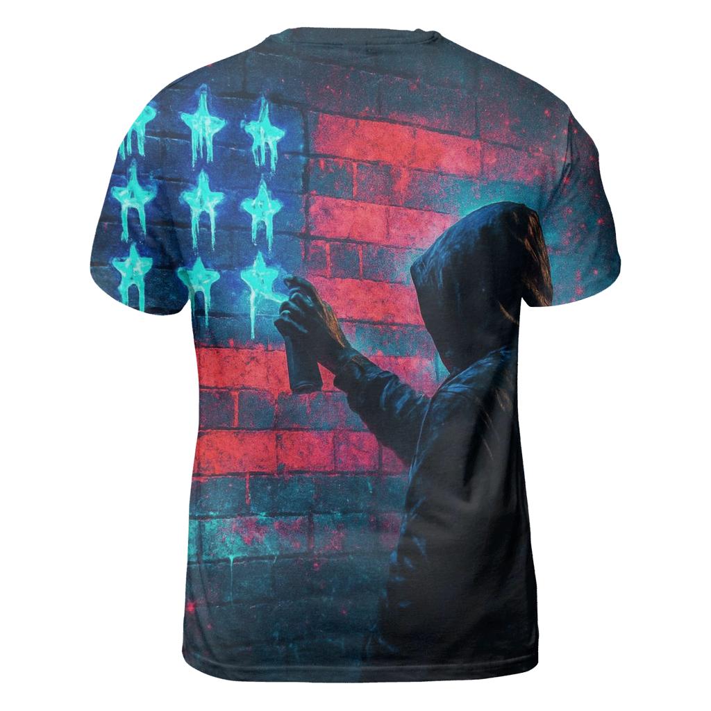 Urban Graffiti Stripes trendy printed shirt styles