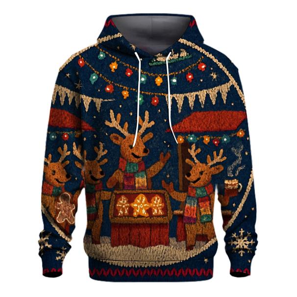 Reindeer Night Market custom hoodies