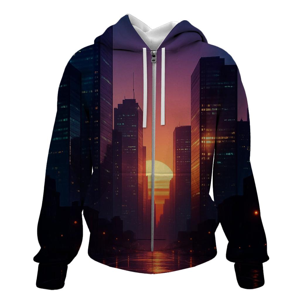 Teal City Afterglow graphic hoodies