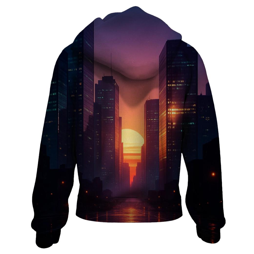 Teal City Afterglow graphic hoodies
