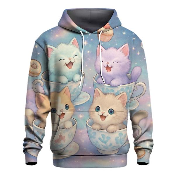 Cosmic Tea Party Kittens custom hoodies