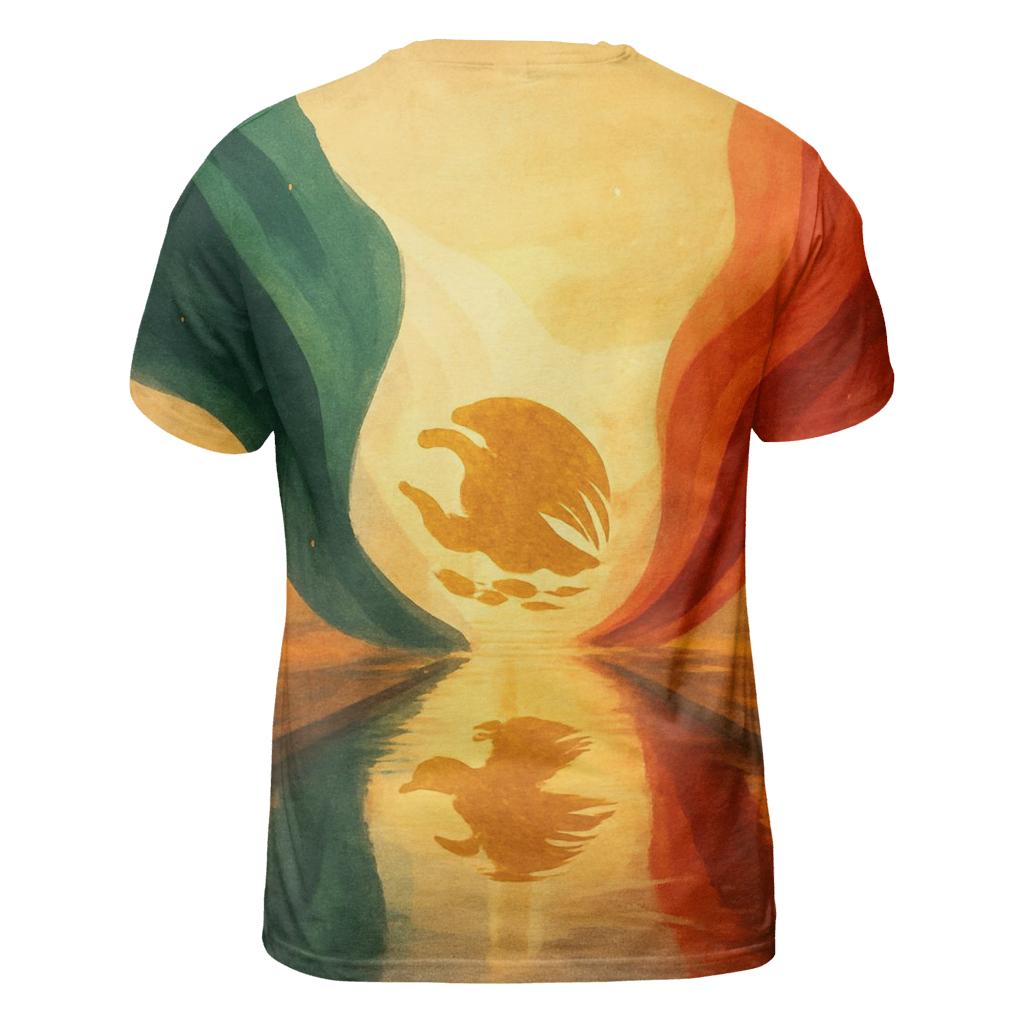 Aztec Sun Reflection statement graphic shirts