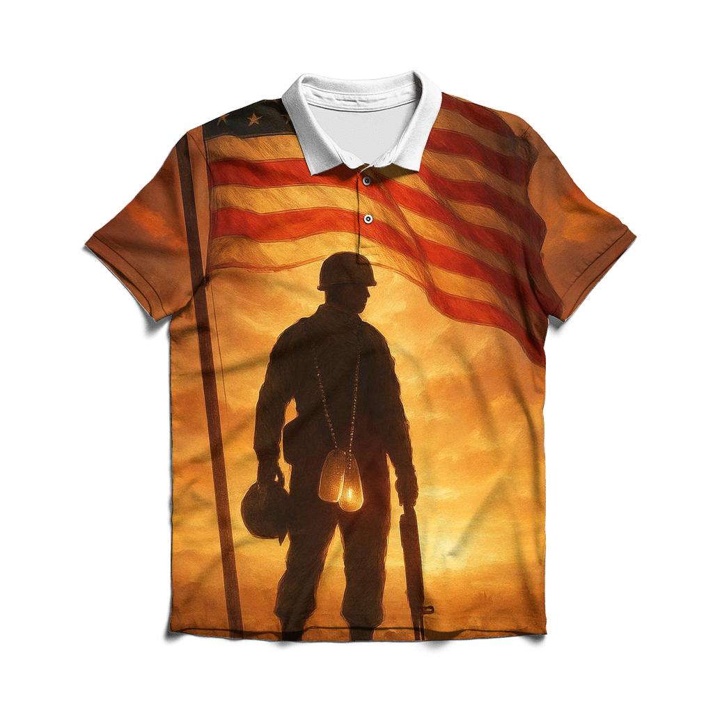 Dawn Sentinel Flag designer slim fit polos