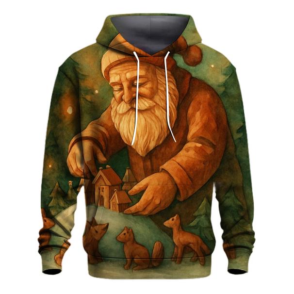 Woodland Carver Santa hoodie designs
