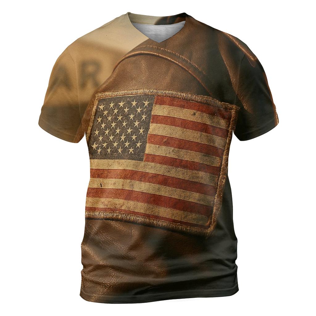 Vintage Pilot Jacket Emblem statement graphic shirts