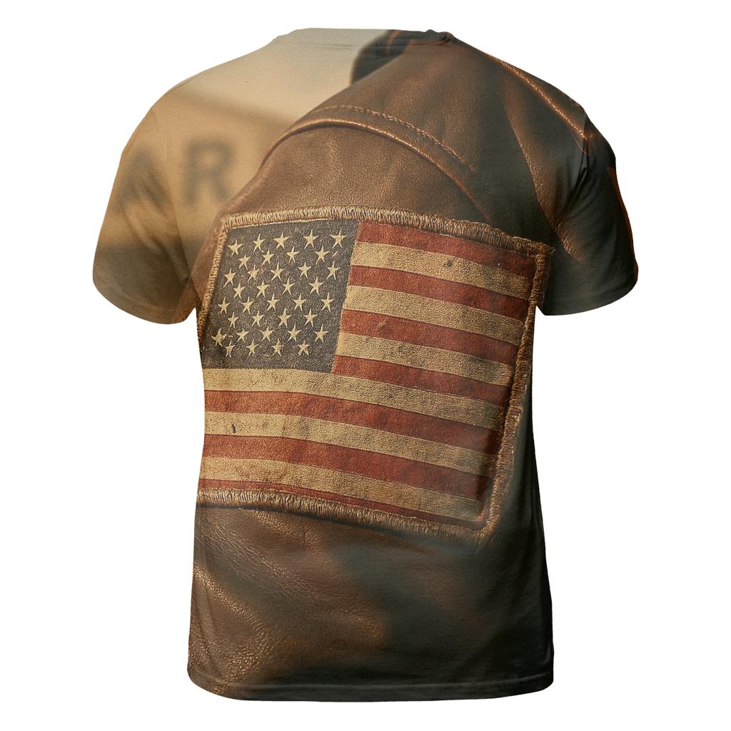 Vintage Pilot Jacket Emblem statement graphic shirts