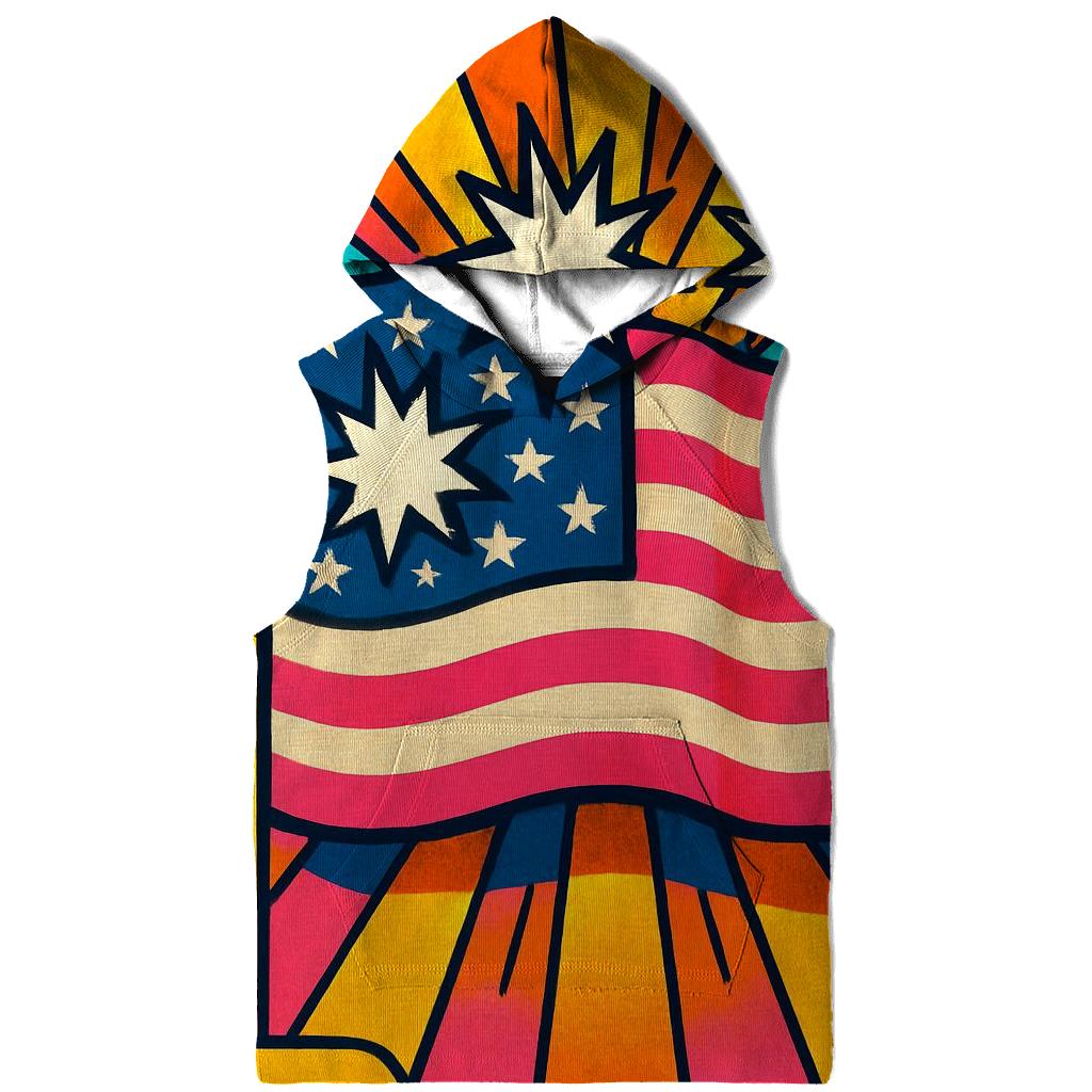 Retro Pop Americana Burst designer hoodies