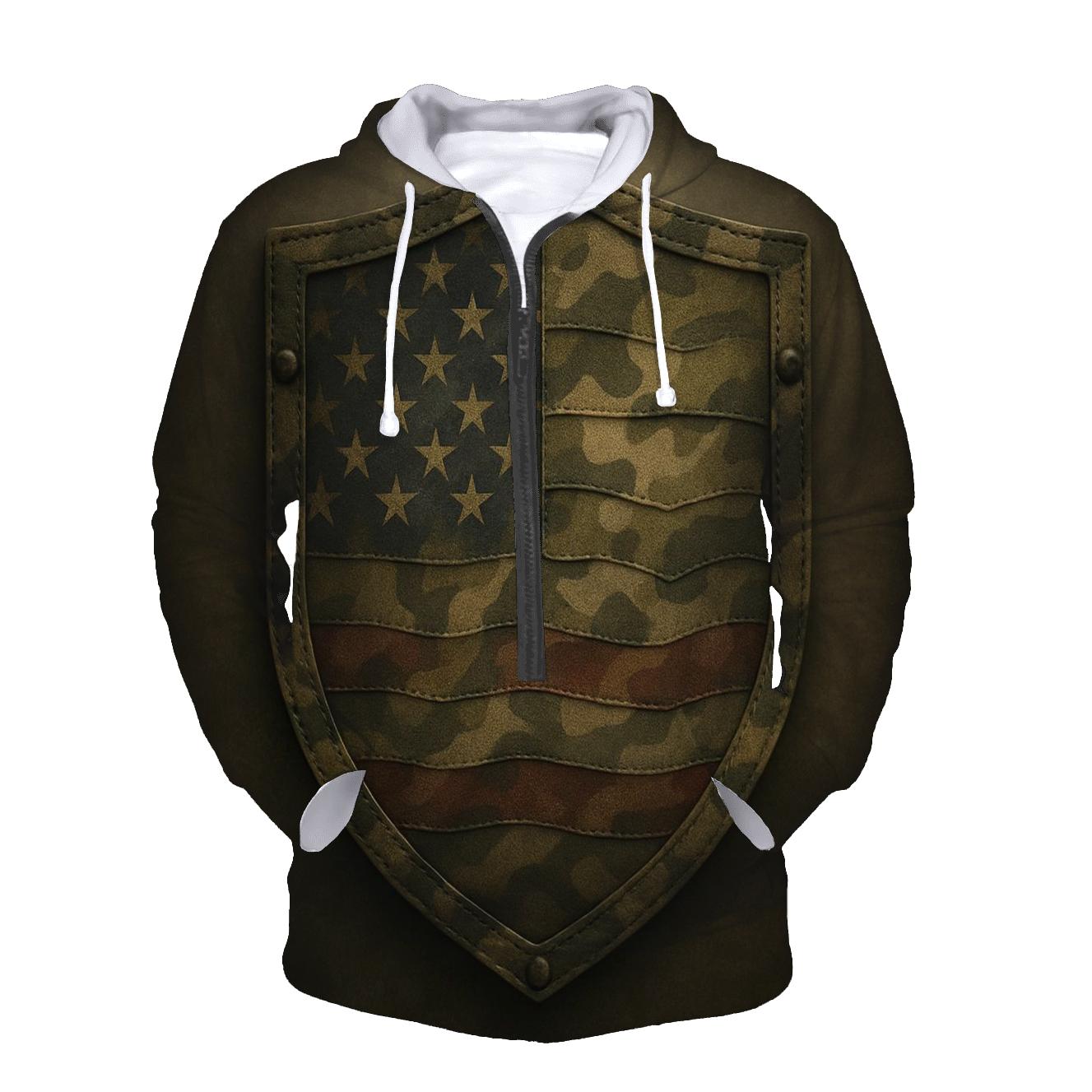 Camouflage Flag Fusion lightweight hoodies