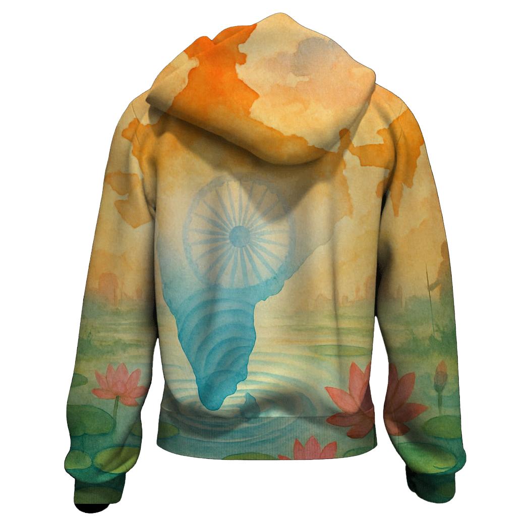 Lotus Watercolor Embrace hoodies fashion
