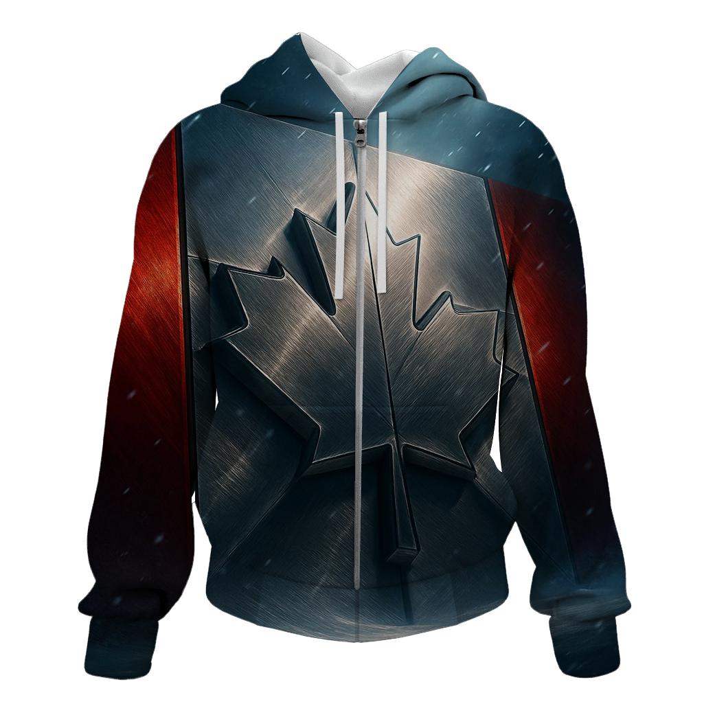 Maple Metallic Aurora embroidered hoodies