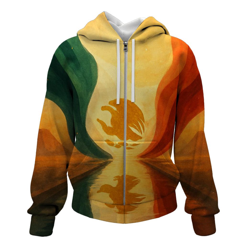 Aztec Sun Reflection lightweight hoodies
