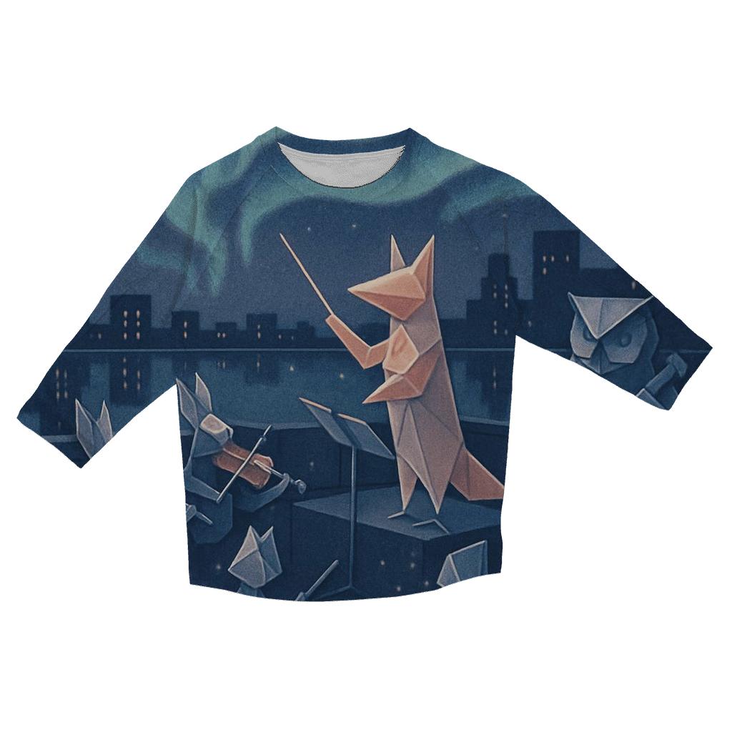 Midnight Origami Orchestra stylish quarter sleeve tops