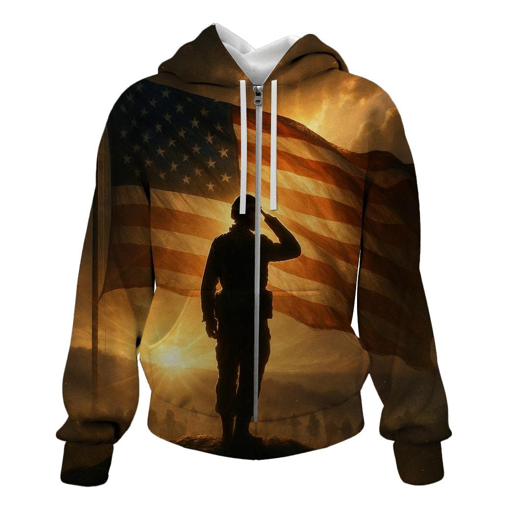 Silent Salute Sunrise printed hoodies