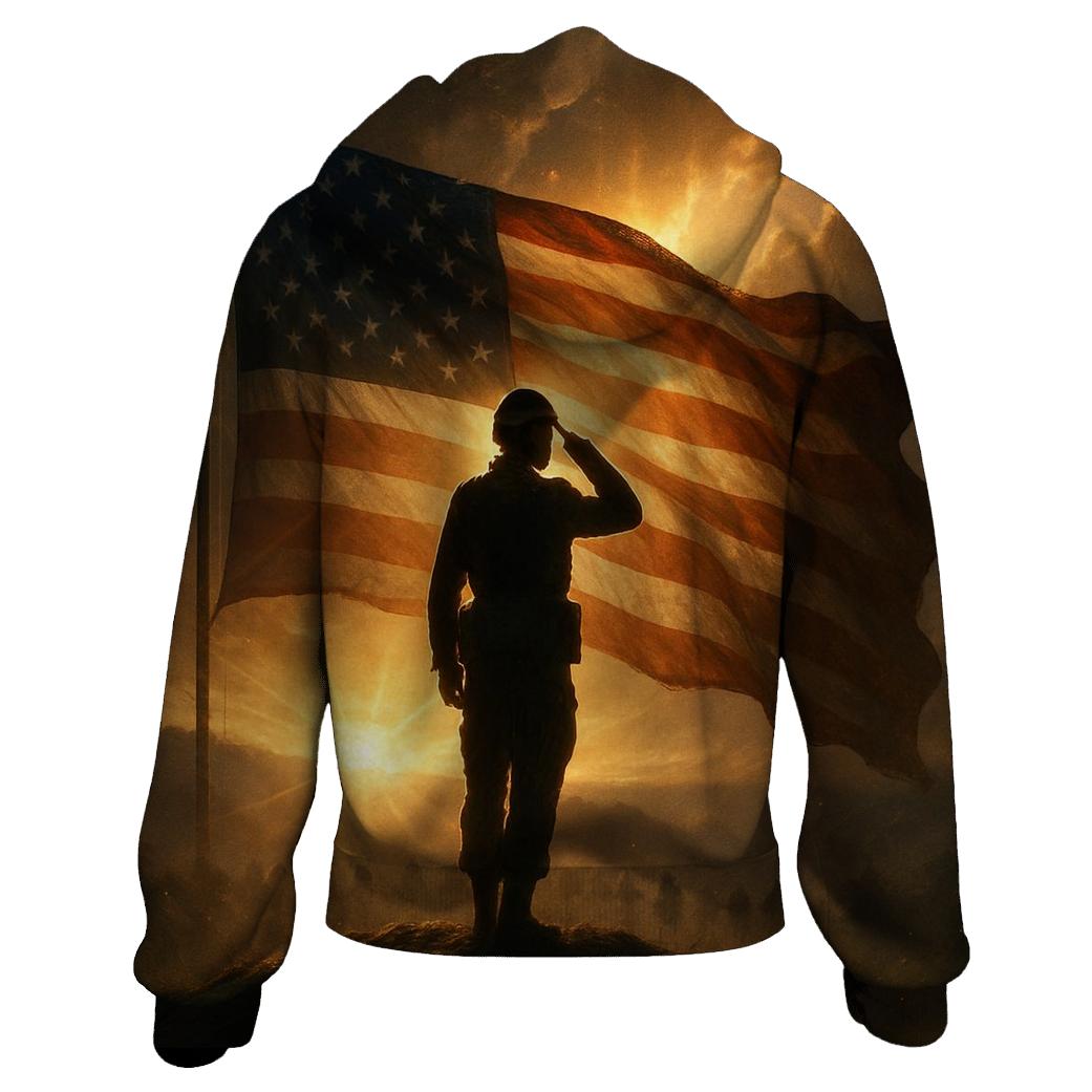 Silent Salute Sunrise printed hoodies