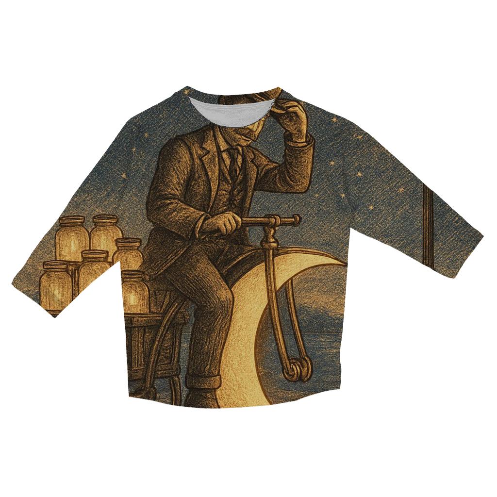 Penny-Farthing Moon Merchant casual three quarter sleeve shirts