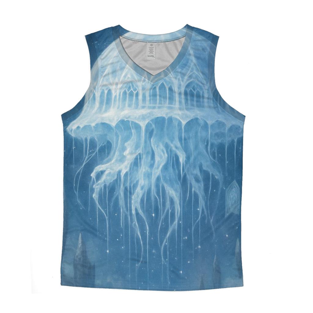 Celestial Jellyfish Cathedral cotton sleeveless tops