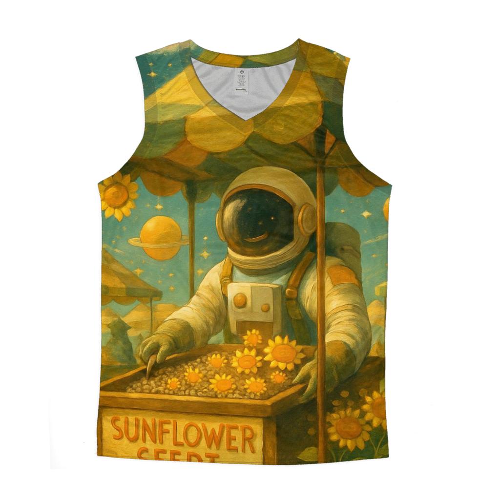 Sunflower Astronaut Market custom tank tops