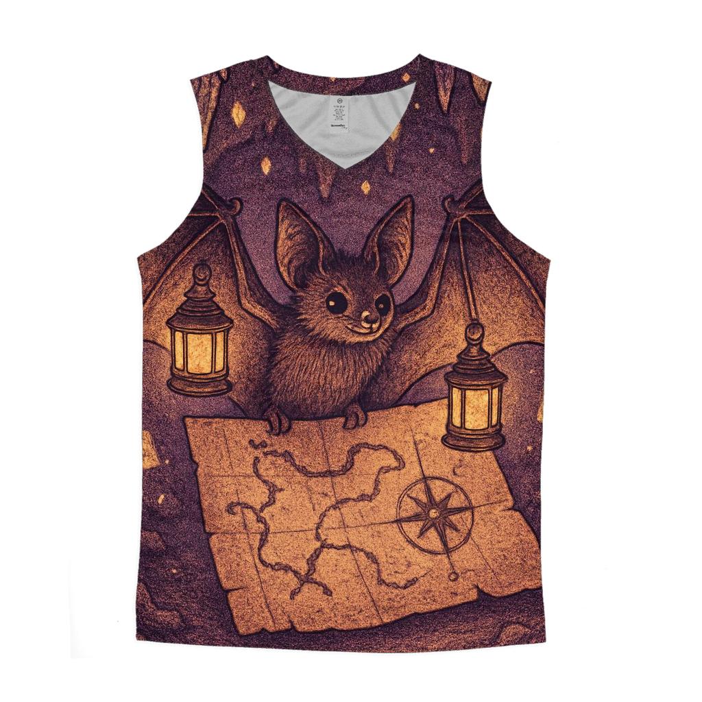 Lantern-Bat Cartographer sports performance tank tops