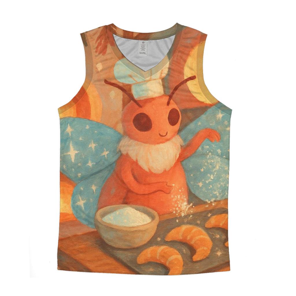 Starlit Baker Moth graphic print tank tops