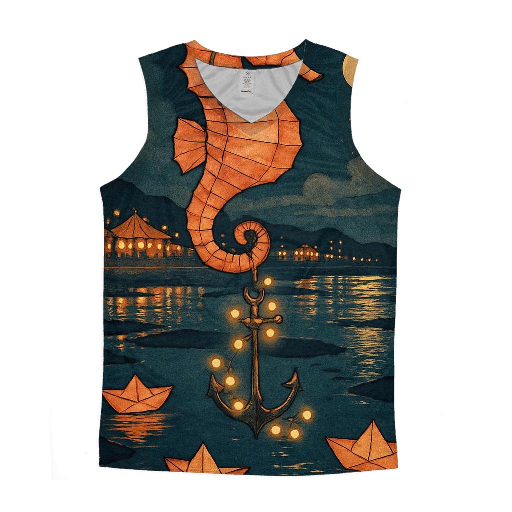 Paper Lantern Seahorse designer workout tanks
