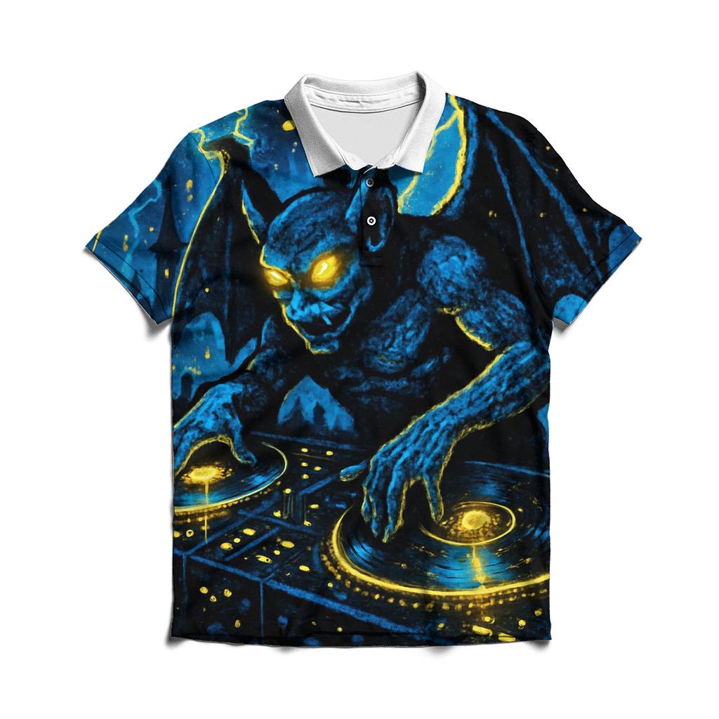 Gargoyle Vinyl DJ casual sports polo shirts