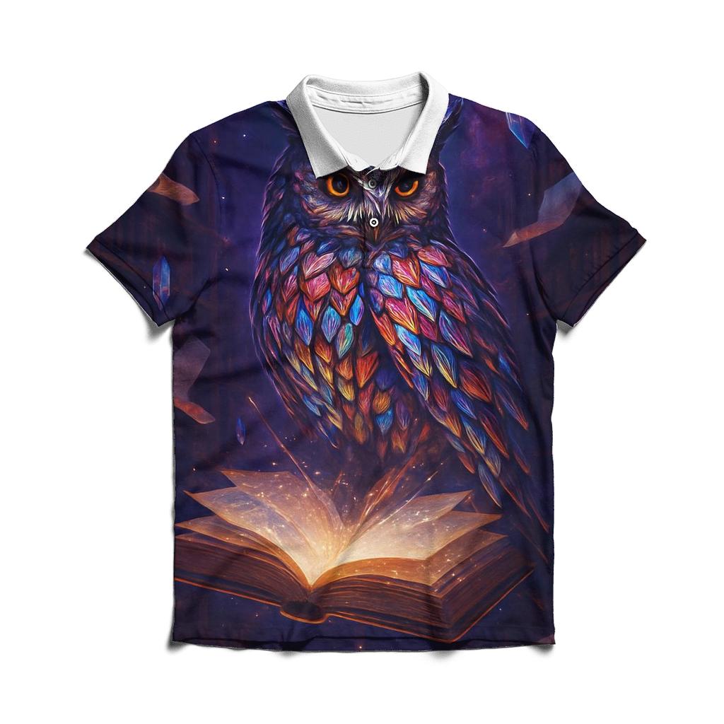 Chromatic Owl Librarian branded logo polo shirts