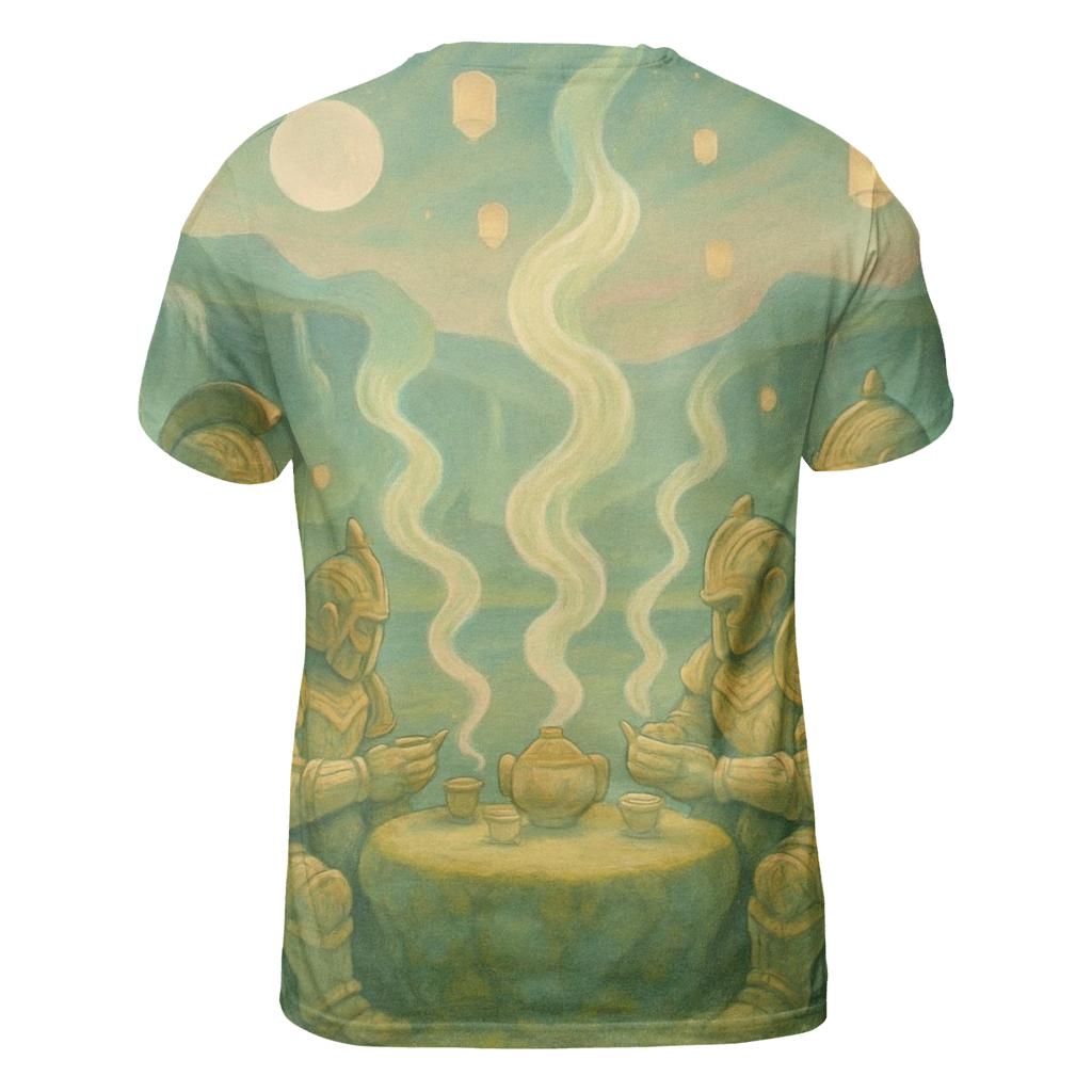 Tea Ceremony Of Tiny Titans vibrant all-over design tees