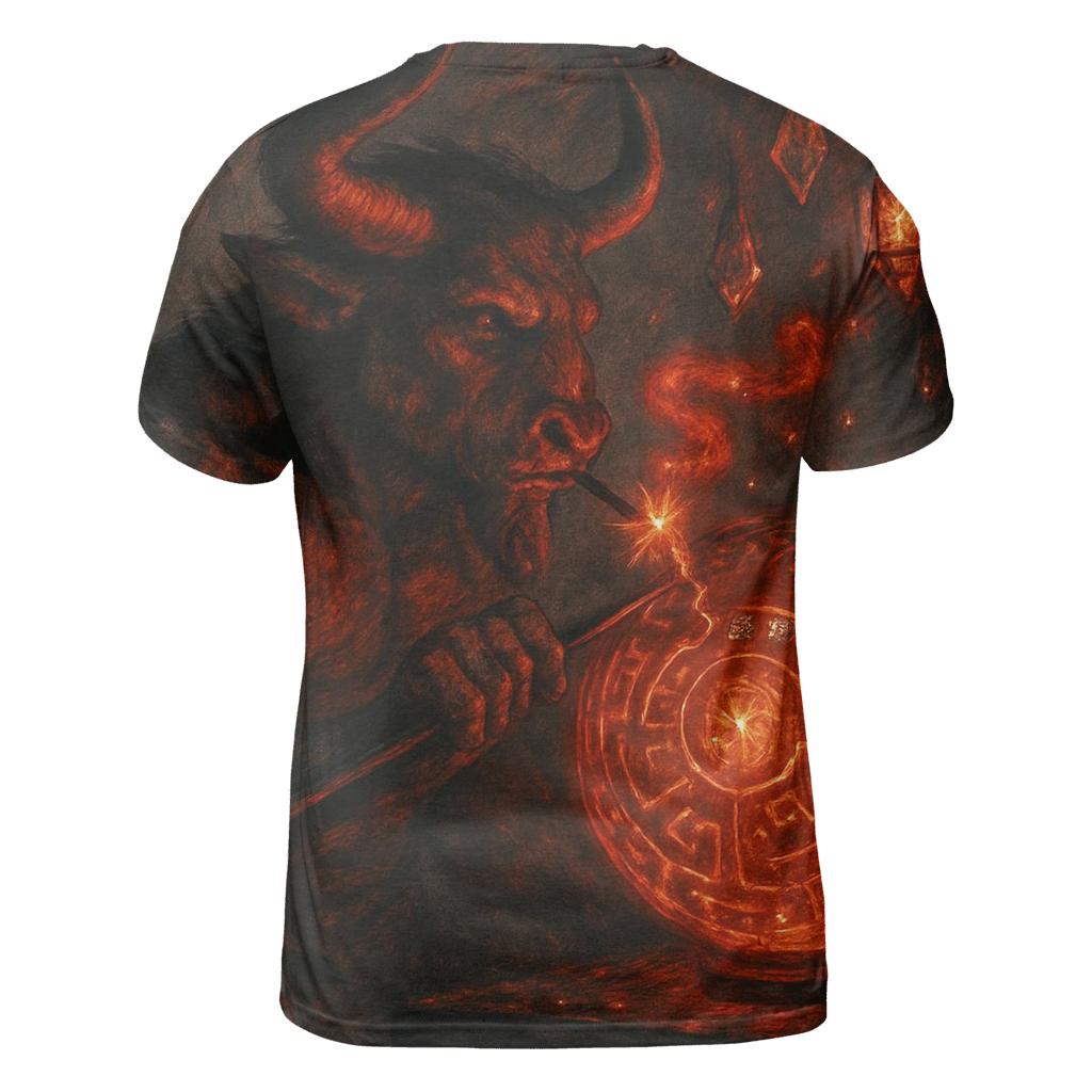 Glassblower Minotaur artistic all-over print tops