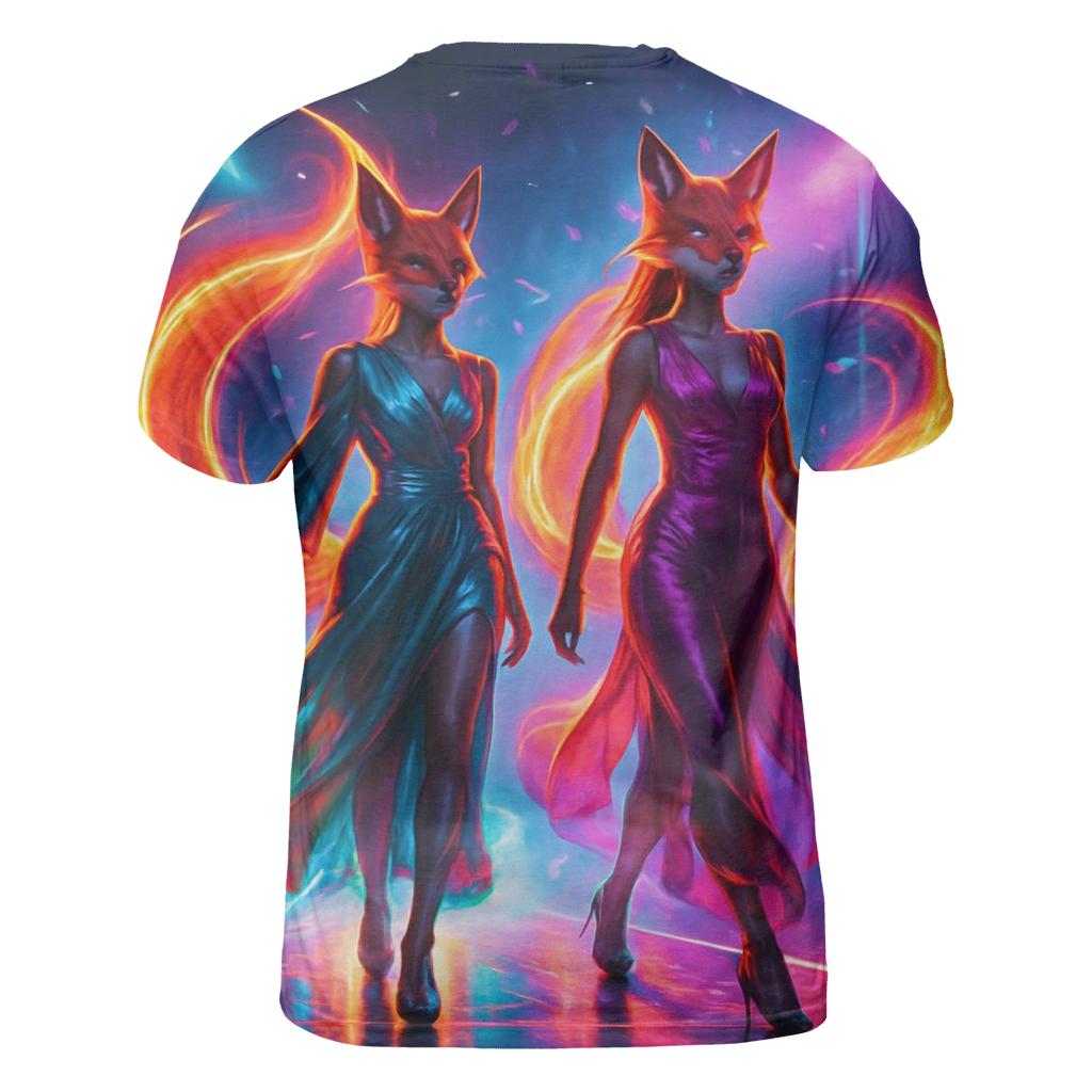 Neon Foxfire Runway statement graphic shirts