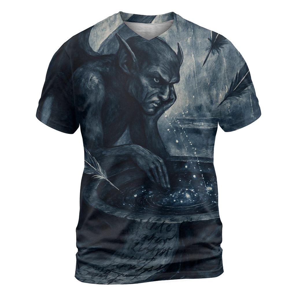 Ink-Stained Gargoyle Poet statement graphic shirts