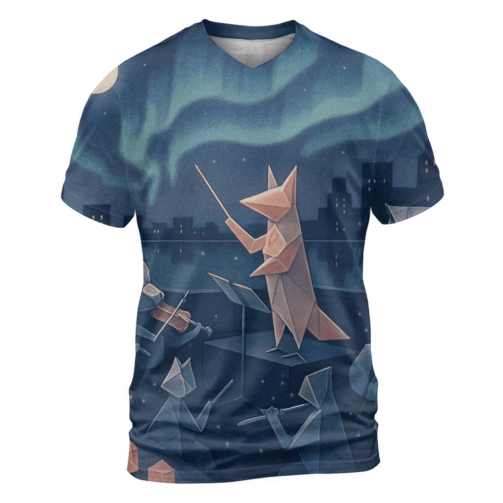 Midnight Origami Orchestra unique graphic print tees