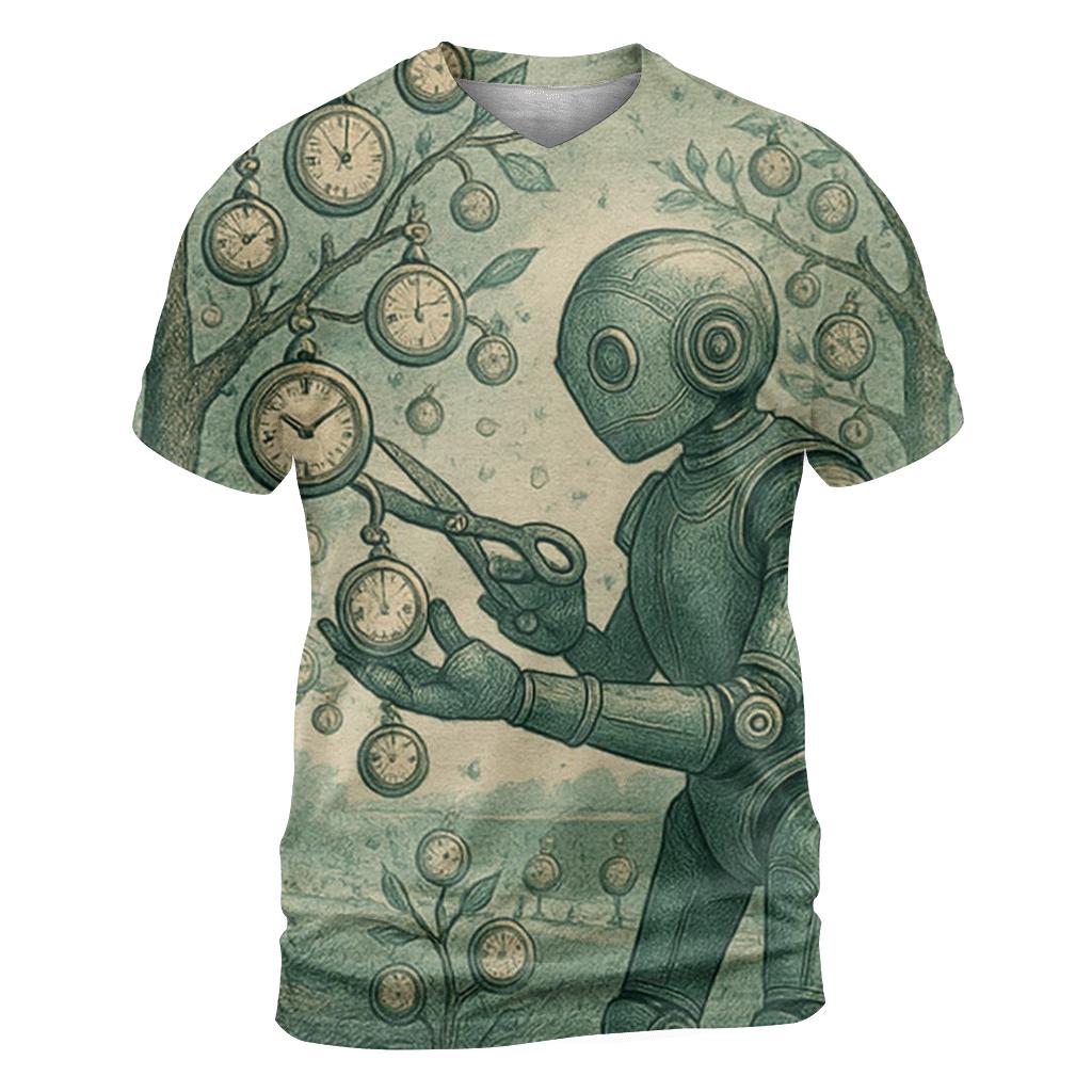 Clockwork Orchard Keeper statement graphic shirts