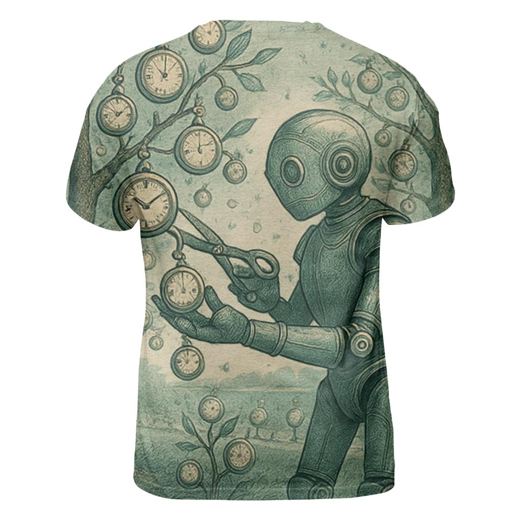 Clockwork Orchard Keeper statement graphic shirts