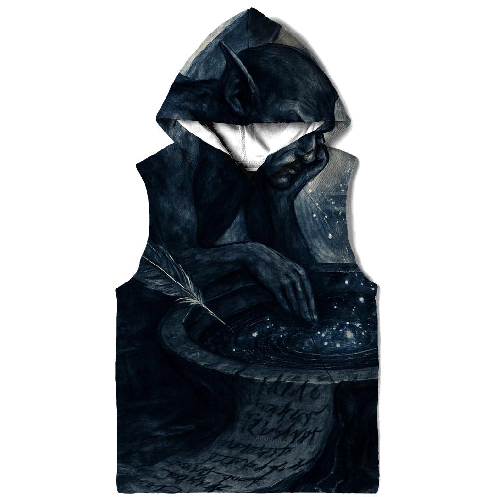 Ink-Stained Gargoyle Poet zip-up hoodies