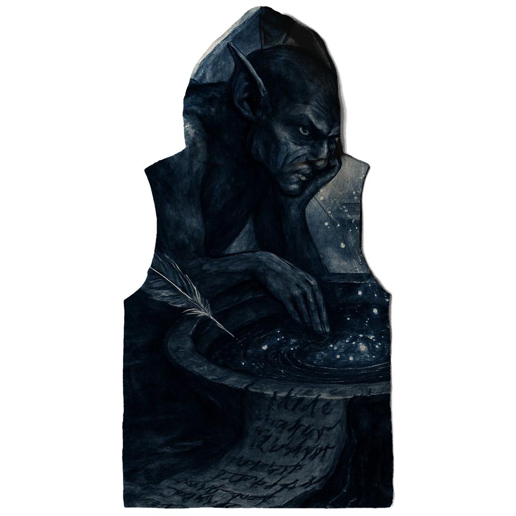 Ink-Stained Gargoyle Poet zip-up hoodies